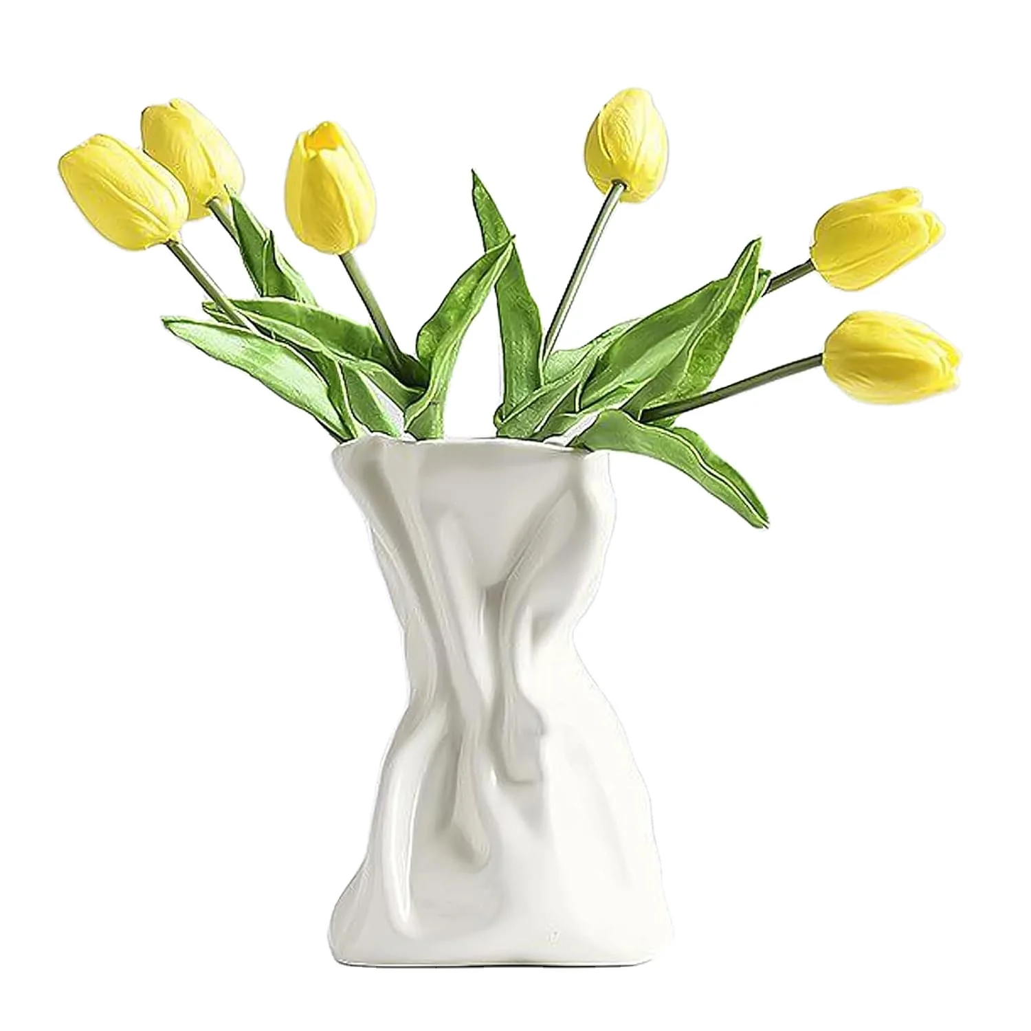 Ваза для бумажных пакетов керамические вазы с цветами уникальный дизайн белая ваза цветов декоративные современного домашнего декора