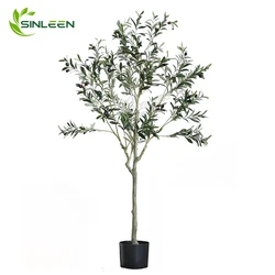 Faux Plant Artificial Plastic Branch Silk Leaf Olive Tree For Wedding Decor