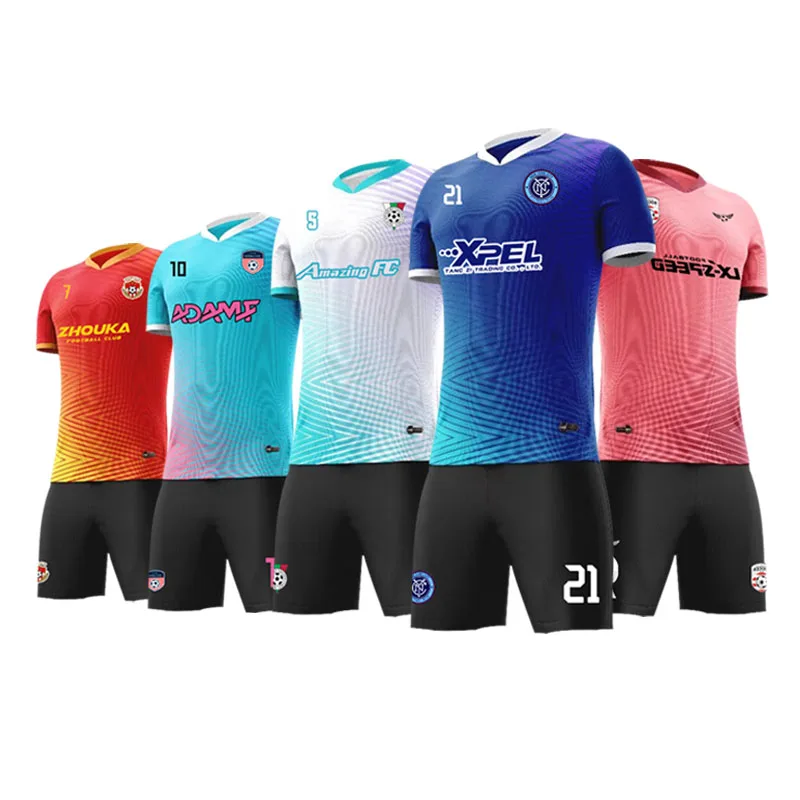 Wholesale Quick-Drying Breathable Soccer Wear Customizable Football Suit for Sports Team for Game & Training Uniforms