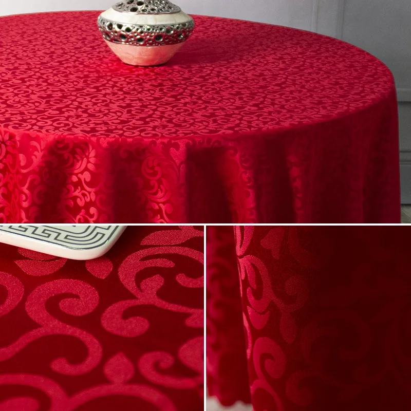 Luxury round table cloth for wedding Round Sequin Embroidered Roll Table Cloth Light Seamless Square Modern Festival Decoration