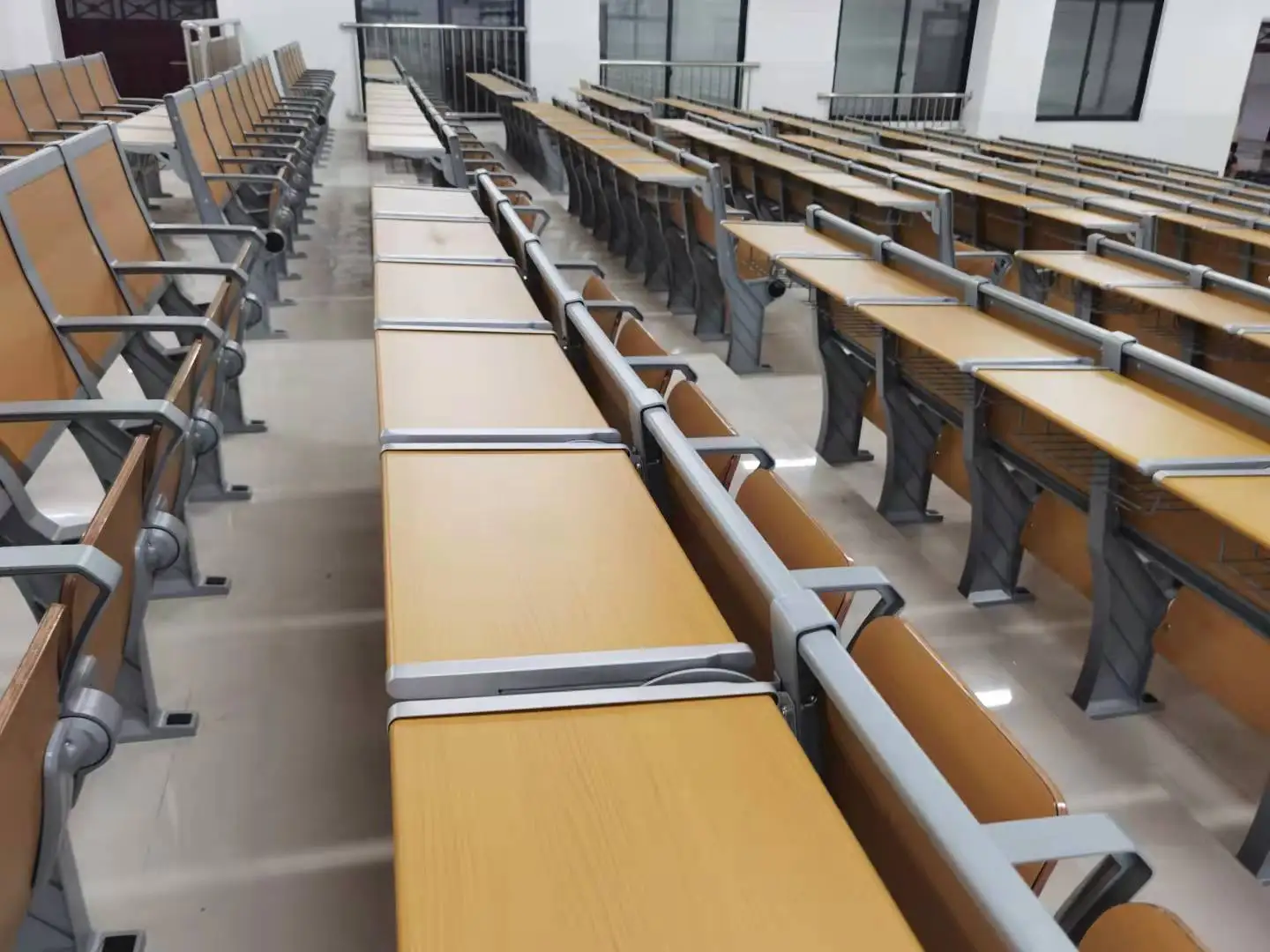 College adult study chair with writing pad, study chair with writing tablet,writing pad classroom study chair