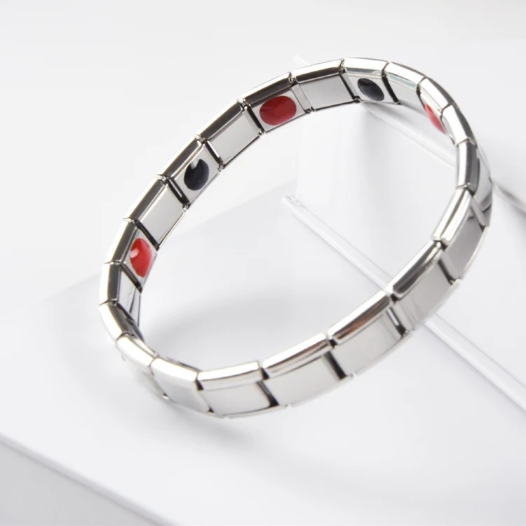 Scalar Energy Elastic Magnetic Germanium Stainless Bracelet for Best Friend