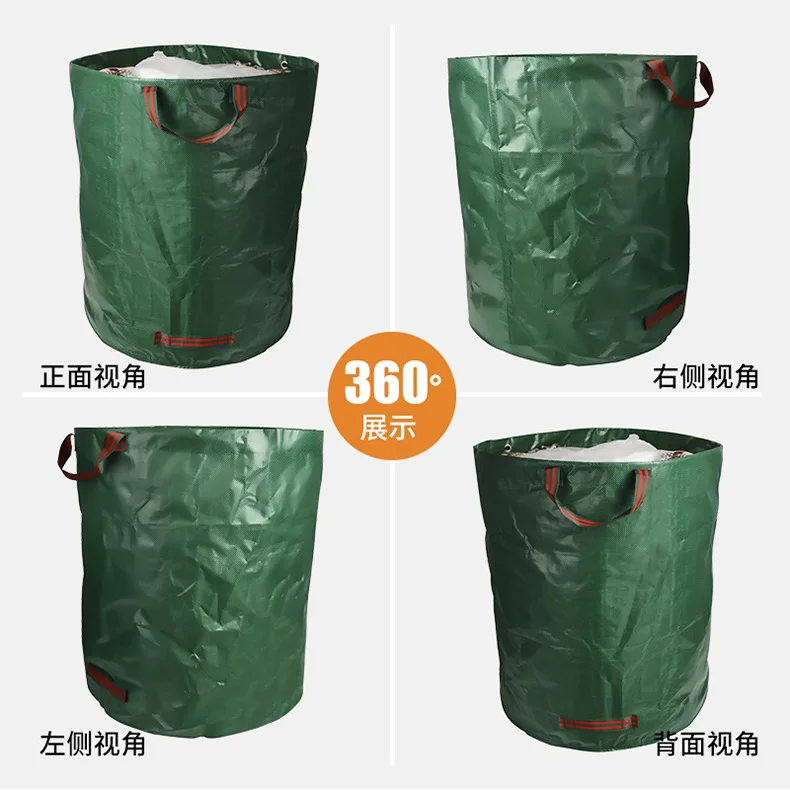 Outside Leaf Trash Bags 272l Reusable Collapsible Waterproof Recycle Garden Waste Leaf Bag