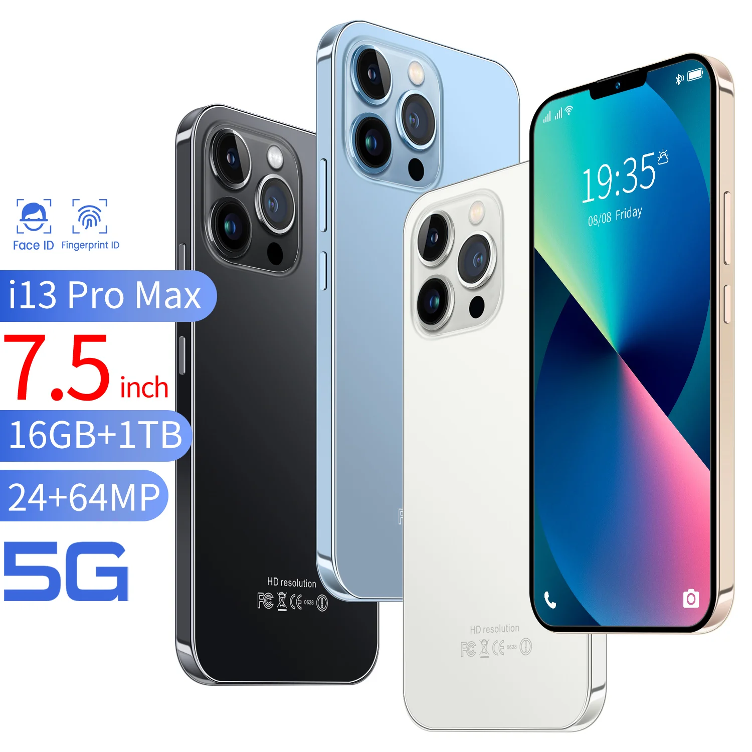 Best Price Wholesale I 13 Pro Max Smart Phones 12gb+512gb 6.5-inch Full-screen Hd 13+32mp Camera Mobile Phones