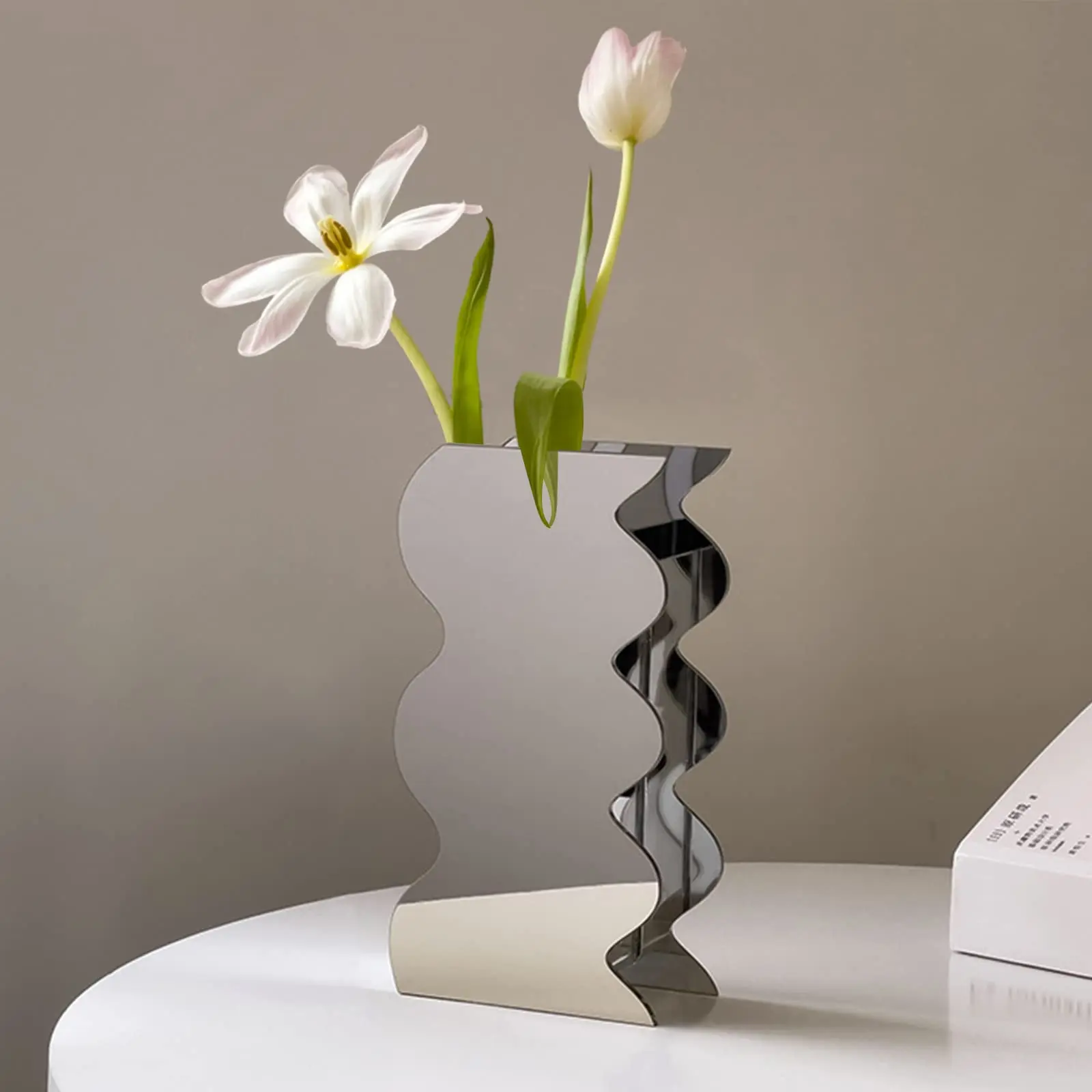 Acrylic Vase,Unique Vase Decor,Acrylic Vase for Home Office Centerpieces Wedding Holiday Party Gift