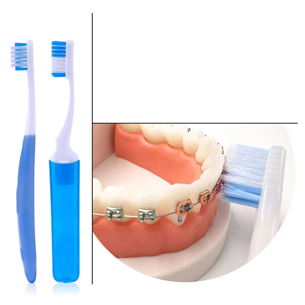 Portable Orthodontic Toothbrush Kit for Orthodontic Patient Orthodontic Care Kit for Braces Interdental Brush Dental Wax Dental