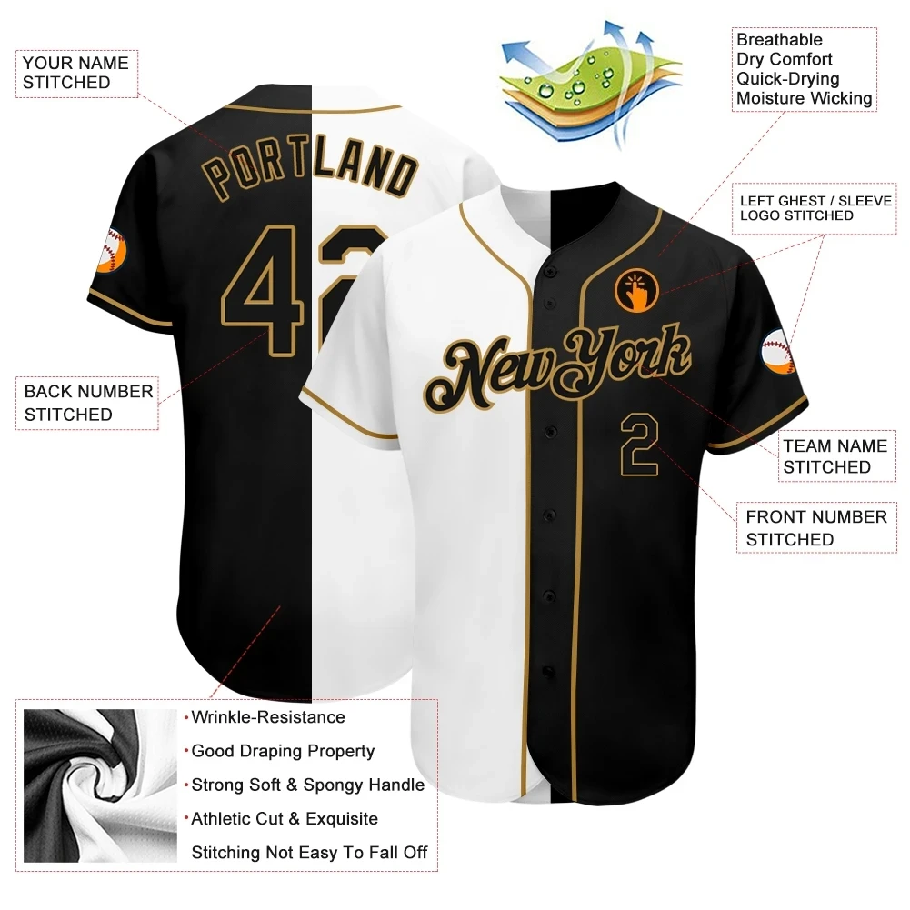 Custom Made Youth Baseball Jersey Embroidery Softball Wear Sublimation Baseball Jersey Men Baseball Jersey