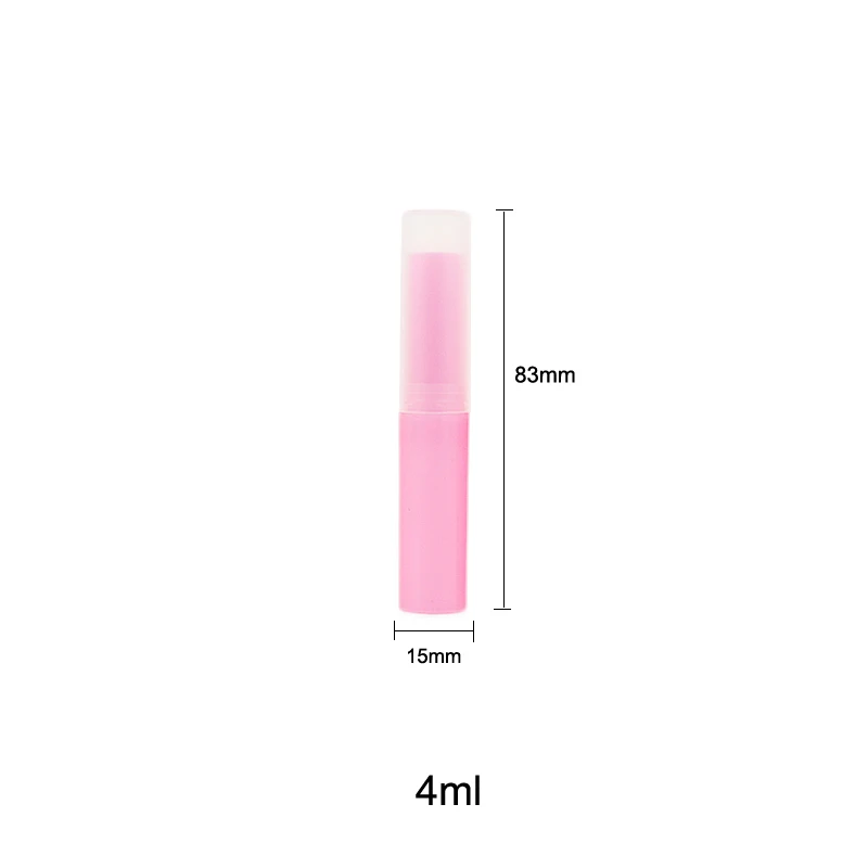 4g Empty Lip Balm Tube DIY Lipstick Color Lip Balm PP Container Vial White Pink Beige Green Cosmetic Screen Printing Plastic