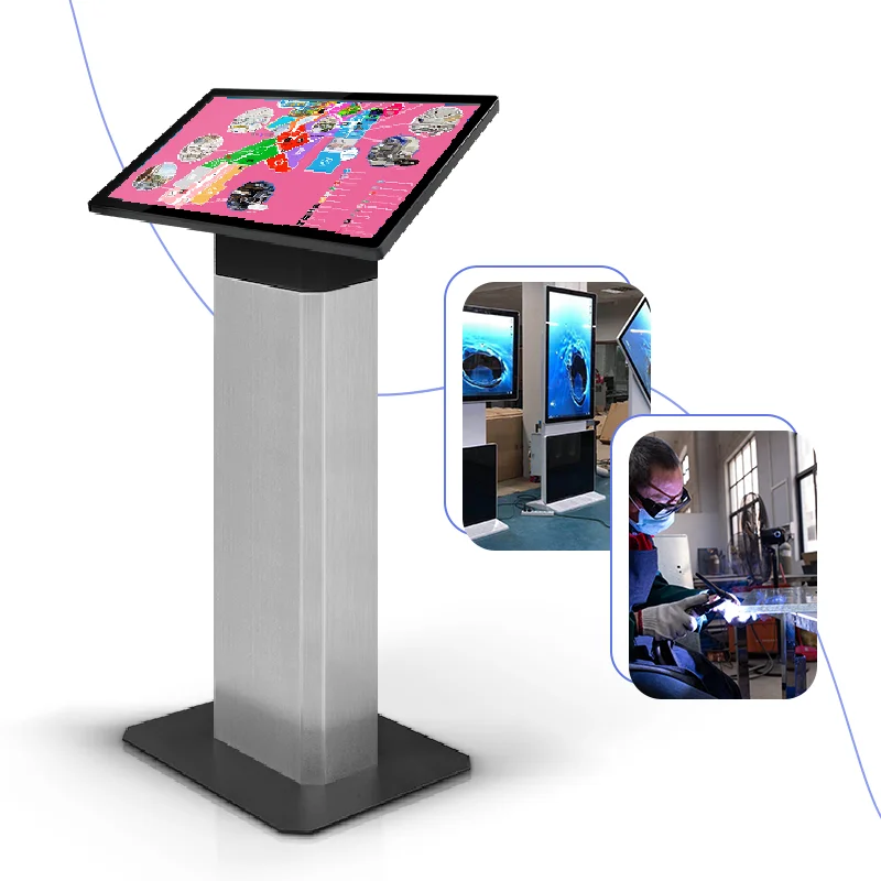 Interactive Touch Screen Monitor Self Service Kiosk Stand Kiosk 24 Inch Advertising Equipment For Museums
