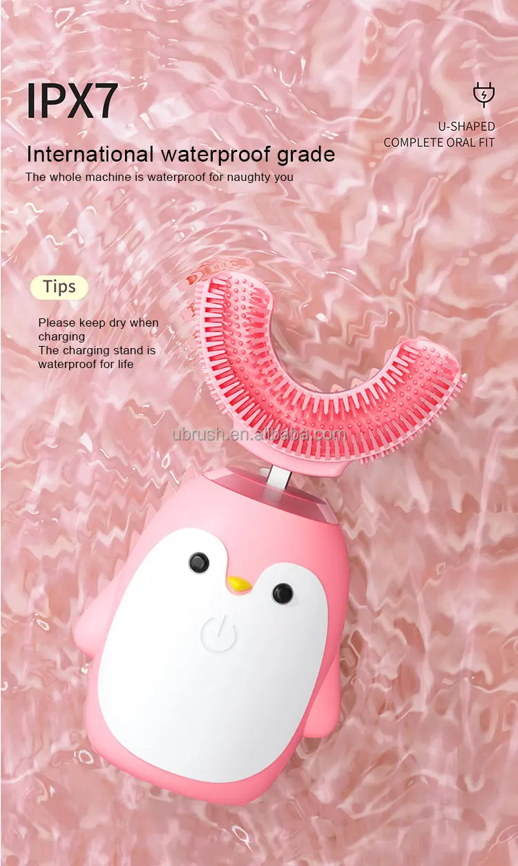 2022 children's new Power toddler u-shaped toothbrush luxury usb silicon ushaped silicone electric toothbrush for children.jpg