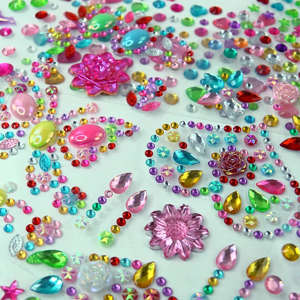 KHY Colorful Face Gems Kit For Makeup Nail Art Rhinestones Mixed Color Glass Crystal Bead Face Jewels