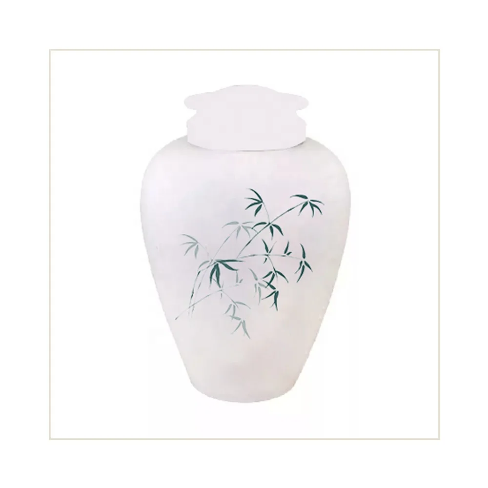 European Style Traditional Ceramics Ash Urns for Adult and Pet Elegant Design for Memorializing Loved Ones