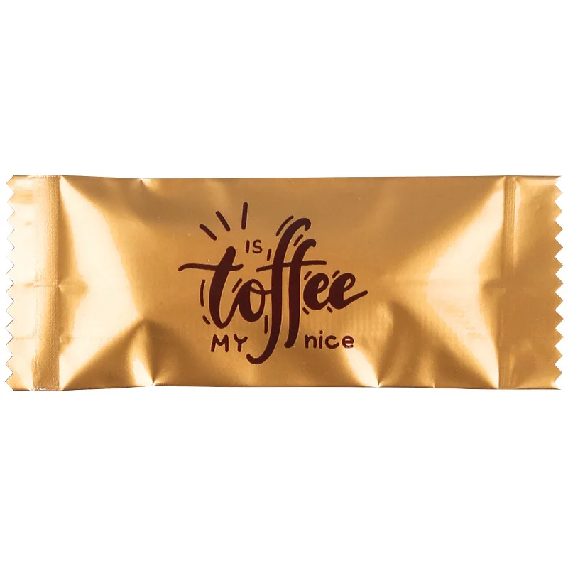 Customized Design Foil Empty Sealable Aluminium Powder Candy Print Heat Sticks Wrappers Nougat Individual Cookie Chocolate Bags