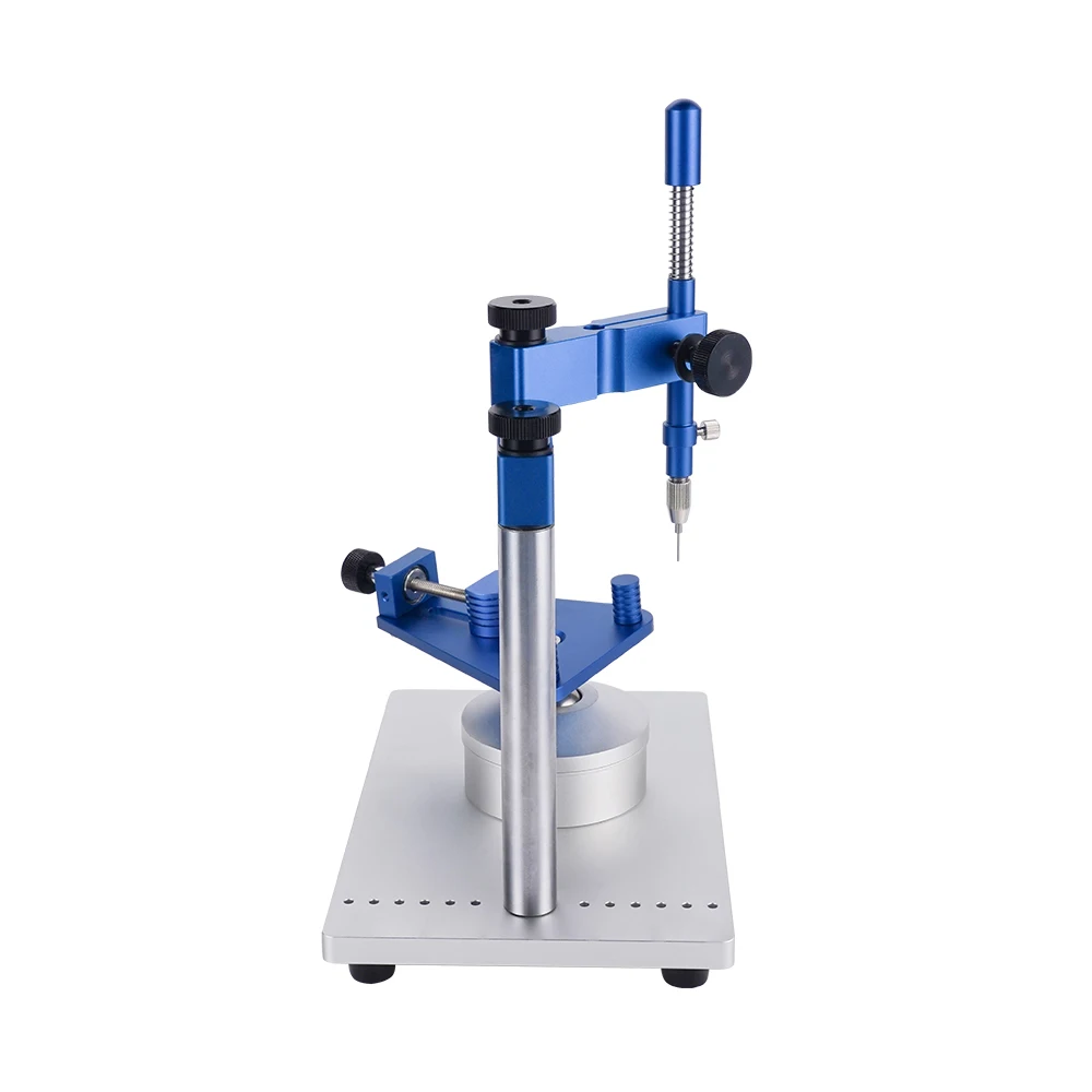 Precise Rotating Shaft Aluminium Alloy Visualizer Rectangle Base Dental Surveyor with 10 Exchangeable Spindles