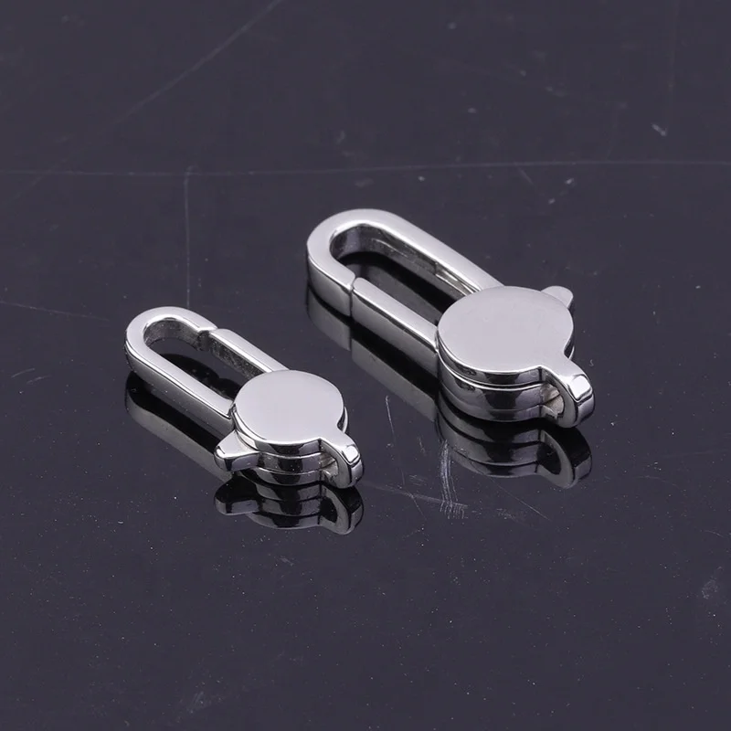 VEROMCA Hip Hop Locking Clasps Accessories For Bracelet Stainless Steel Clasps key chain clasp For Jewelry Making