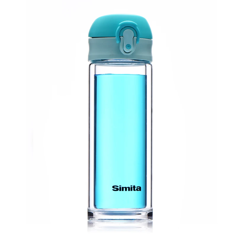 Custom High Borosilicate Glass Thermos Vacuum Cup Cover Refined Tea Strainer Insulated Water Bottle for Business Sports
