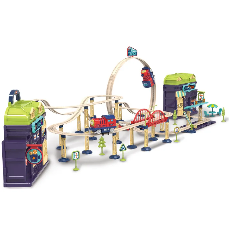 Hot sale DIY Slot Toy Car Race Track Sets Railway Slot Toy Car Adventure Plastic Rail Track Toys for Kids Girls Boys