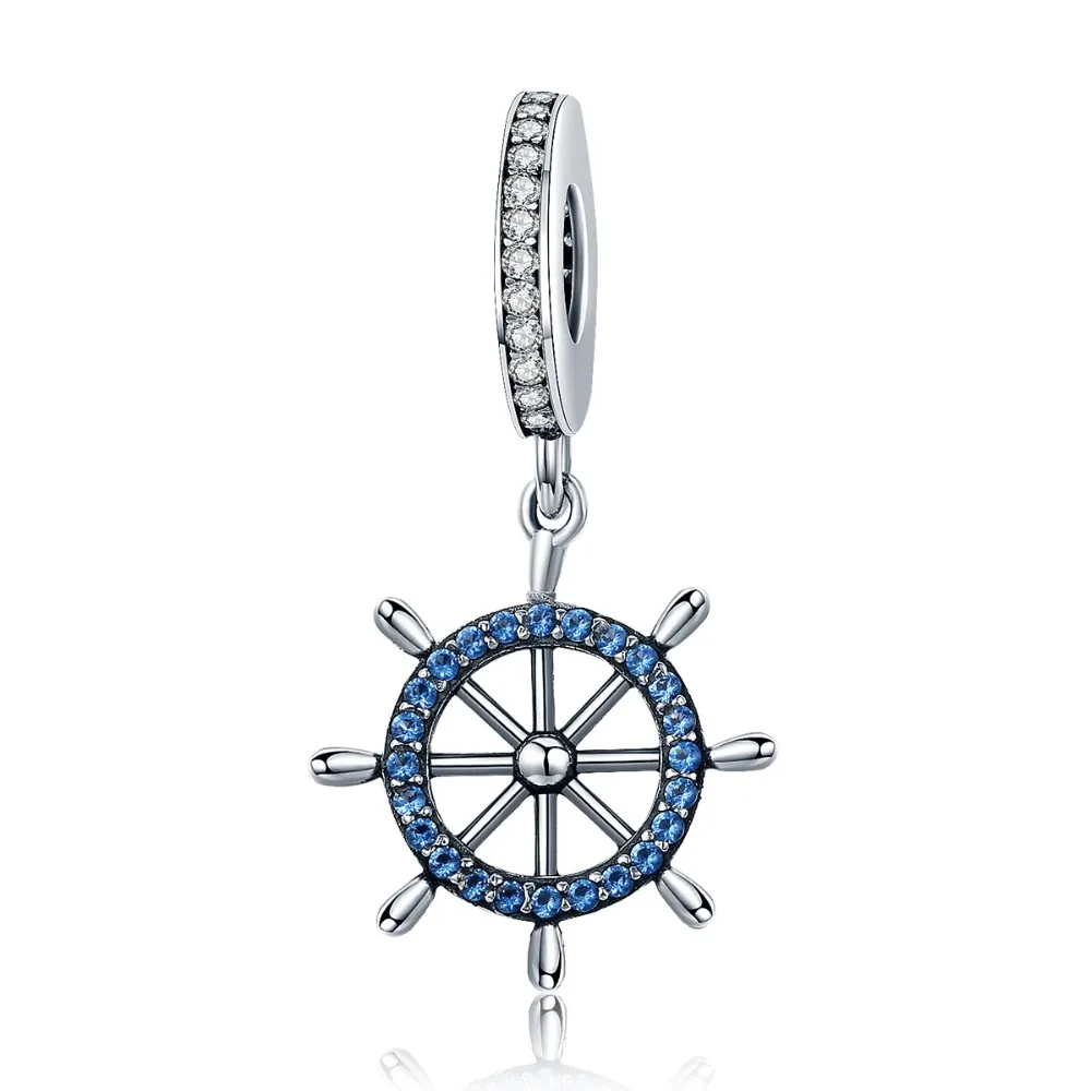Sea Voyage Ship Rudder Pendant Charms
