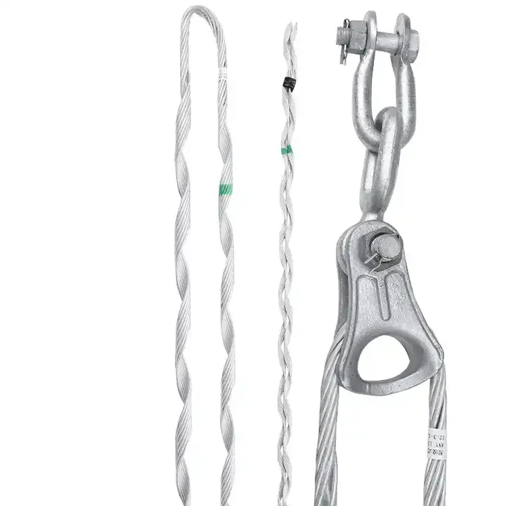 Overhead Pre-twisted ADSS Optical Cable Fitting Line Power Pretwisted Tensioning Clip Prestranded Tension Clamp