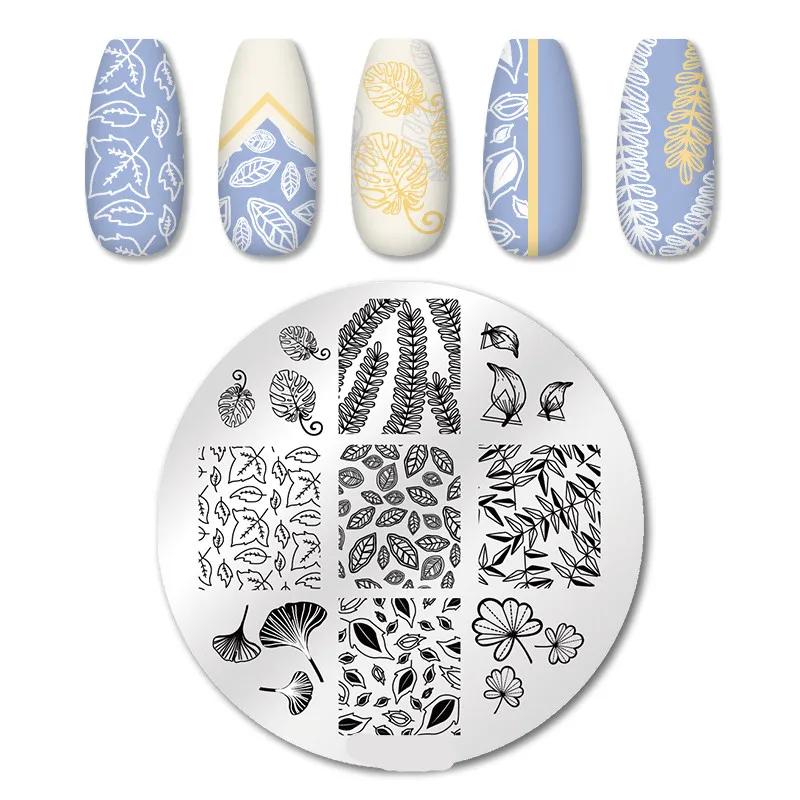 Nail Art Template Stamping Plate Design Flower Animal Glass Temperature Lace Stamp Template Plate Image