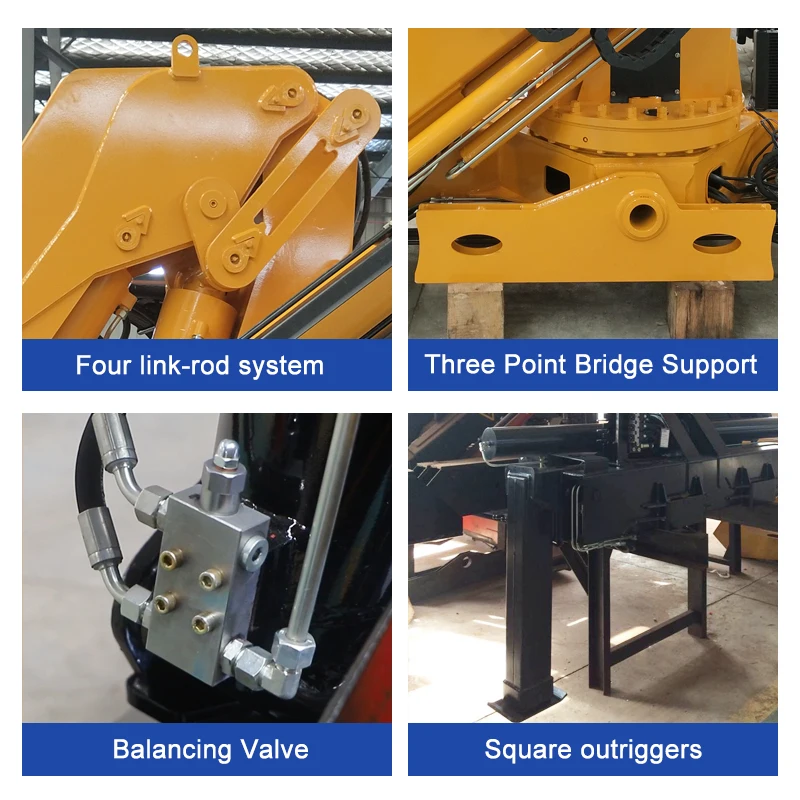 500kg 800kg 1000kg Small Lift Truck Crane Cheap Price Mini Pickup Hydraulic Truck Mounted Crane for Sale