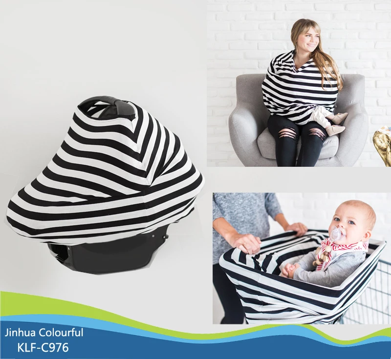 
3 In 1 100% Cotton Fabric Baby Car Seat Breast Feeding Nursing Cover 