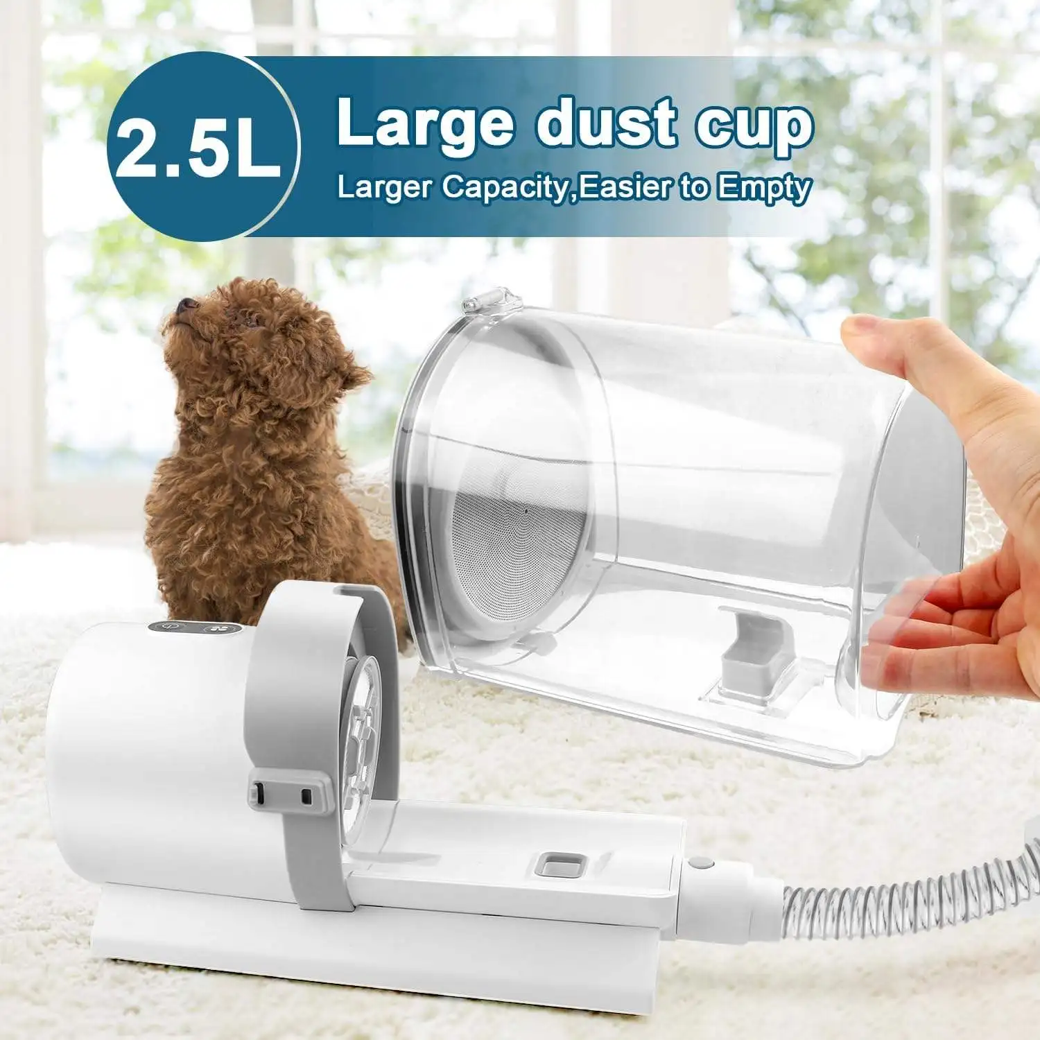 5 in 1 Professional Electric Pet Grooming Tools Fur Remover Hair Brush Clipper Set Trimmer Cleaner Vacuum For Cats Dogs