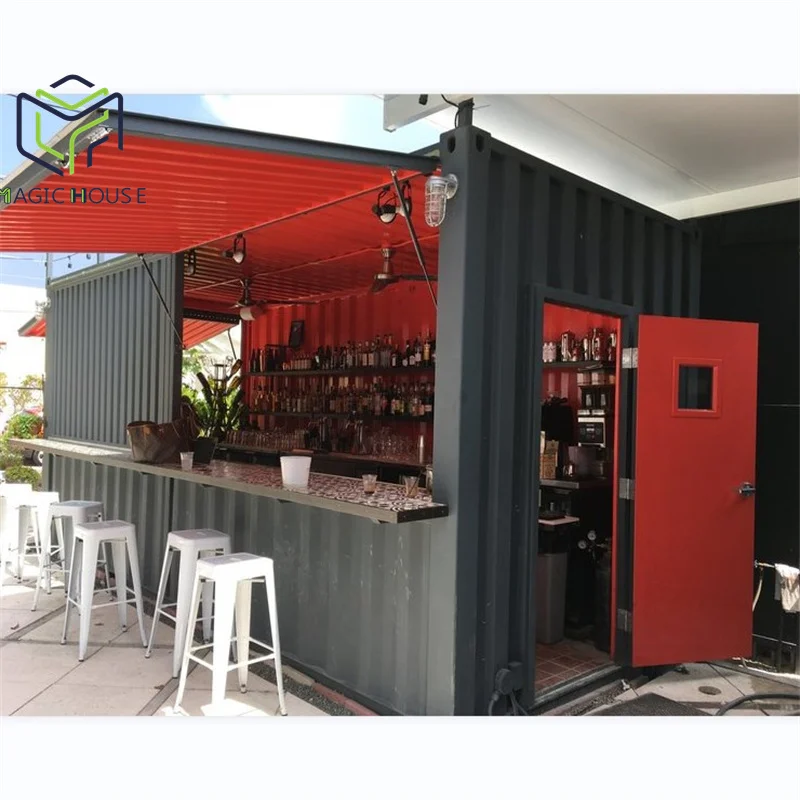 Cafe container mobile container bar 20ft 40ft modern design for kiosk/shop