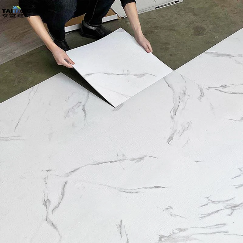 Floor Mat Marble Tile Pvc Sticker Waterproof Flooring Strong Ad Hesive Peel And Stick Sticker