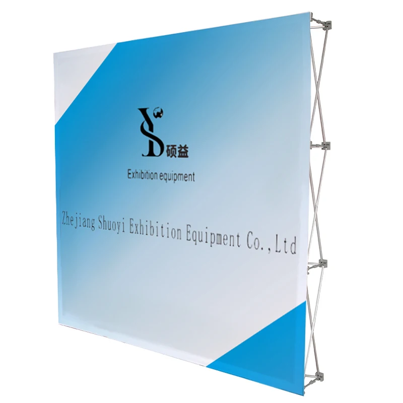 Hot Sale Exhibition Trade Show Aluminum Fabric Backdrop Pop Up Display Stand for Wall Banner