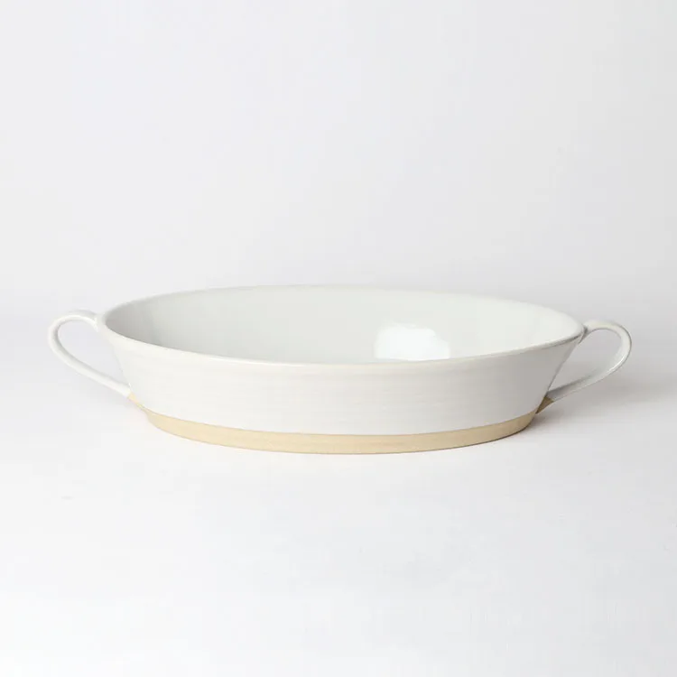 Оптовая продажа кухонная посуда в современном стиле овальная керамическая для выпечки сыра ресторана