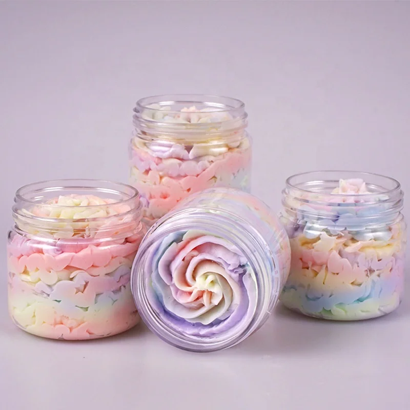 Wholesale Custom Shea Butter Vegan Moisturizing Rainbow Handmade Whipped Body Butter