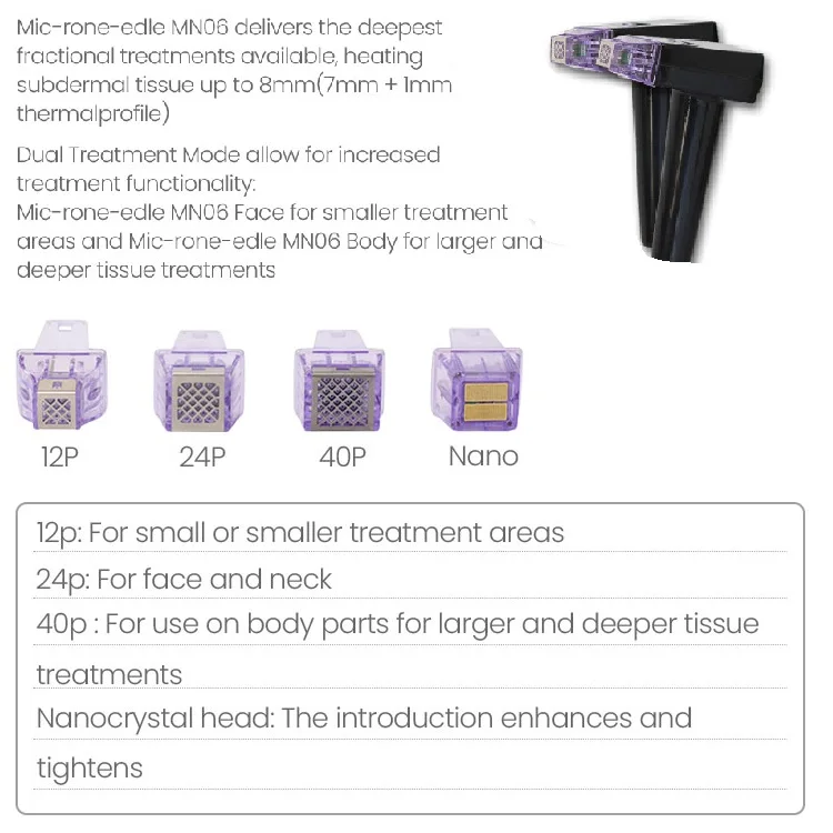 Adjustable depth fractional rf for face lifting acne treatment skin tightening high reuqency facial anti-wrinkles device