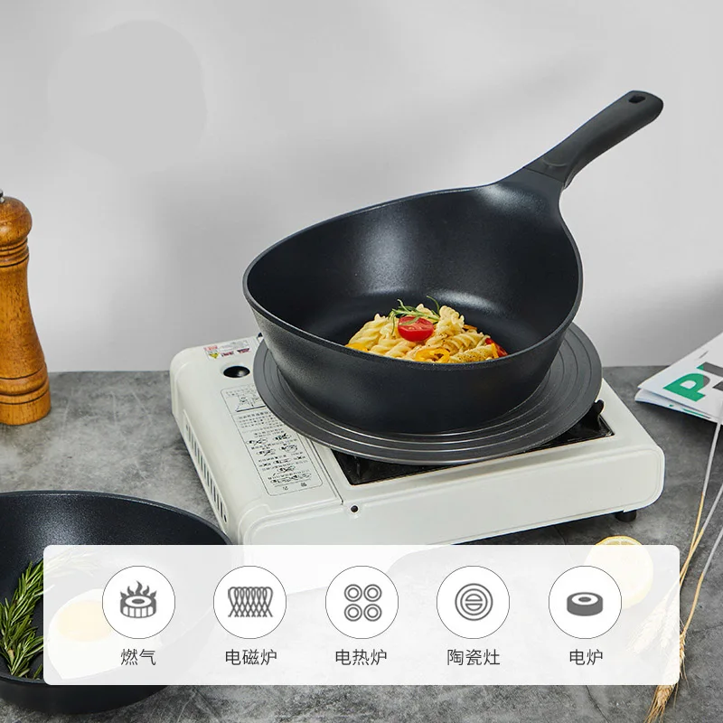 Kitchenware ceramic saucepan stone marble pots and pans aluminum nonstick cookware sets