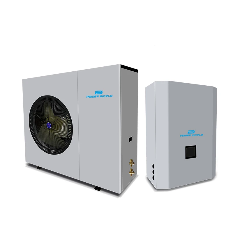 Low temperature r32 advantage ductless dc inverter split type ac unit evi air source heat pump for hot tub