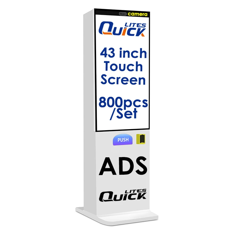 43 дюймов сенсорный экран большой емкости стенд торговый автомат с power bank Аренда для косметических товаров табачный магазин малого бизнеса