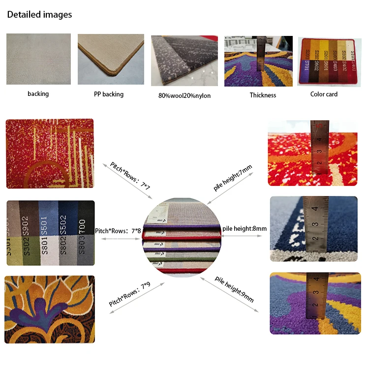 Kaili New Hot Selling Polypropylene Tufted Broadloom Wall-to-Wall Carpet for Living Room Hotel