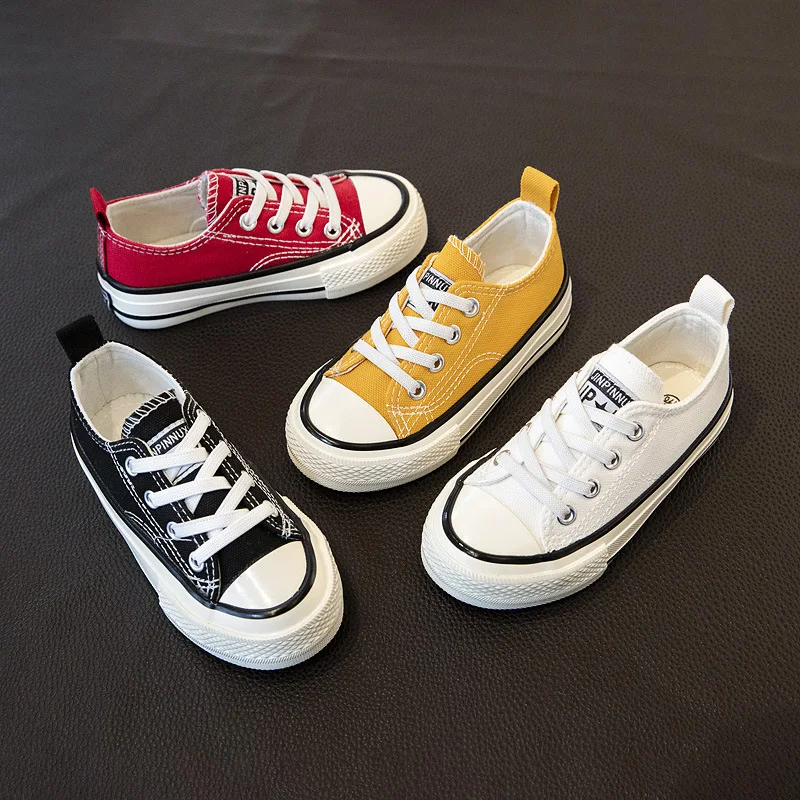 SJB 879Children Girls Quality Fabric School Shoes Boys Fashion Candy Color Sneakers Spring Autumn Outside Travel Shoes