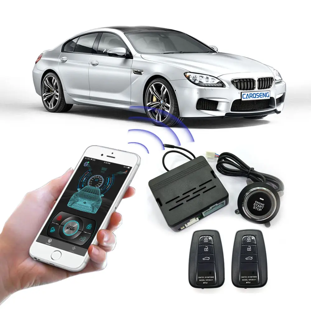 PKE Keyless Entry Remote Start System Security with Smartphone APP