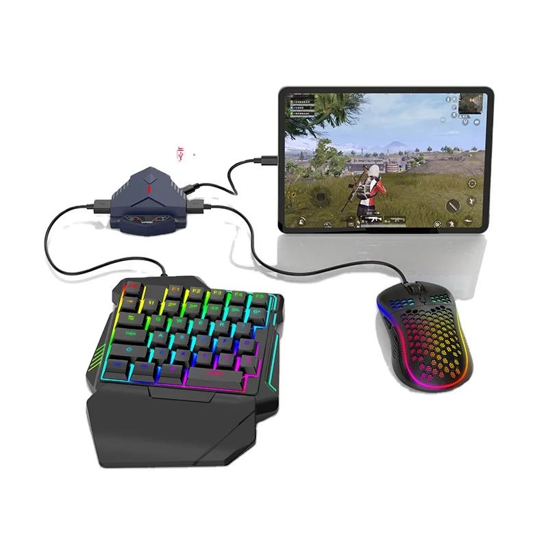 2022 Amazon Hot sale Lingzha 3 converter Keyboard and mouse Combo mobile game free combination of intelligent gun for ipad