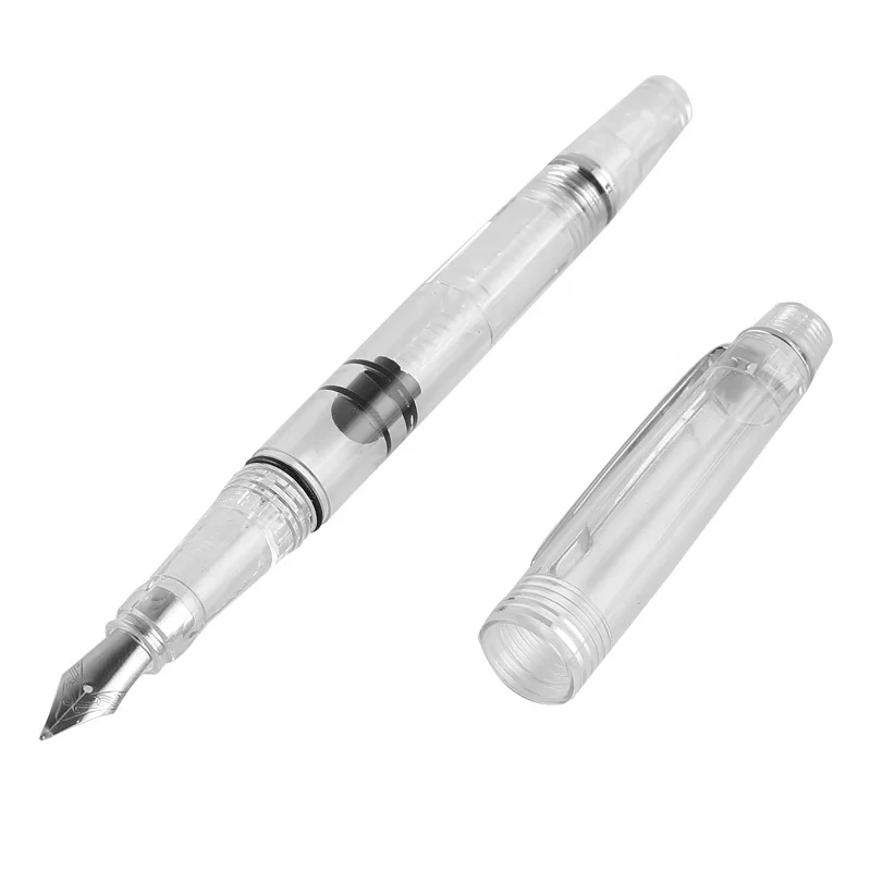 Piston Large Capacity Fountain Pen Transparent Ink Writing and Painting Pen
