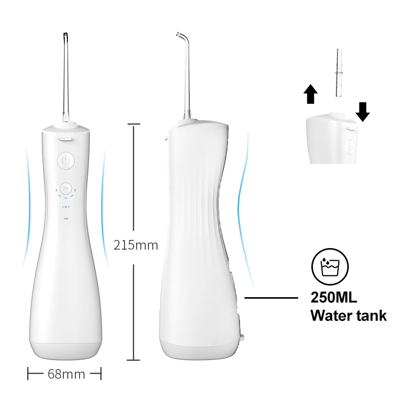 Teeth Cleaning 2021 Portable Cordless Oral Irrigator Dental Usb Rechargeable Port Water Flosser for Business trip use
