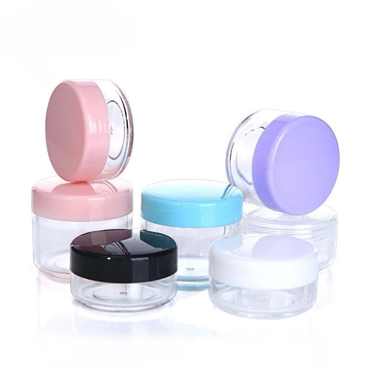 Eco- friendly Empty Mini Round 3g 5g Cosmetic Containers Plastic Cream Jars