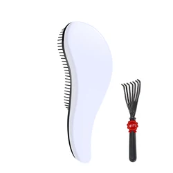 Brand Your Own LOGO Mini Travel Detangling Massage Hair Brush With Cleaning Claws Small Hair Brush