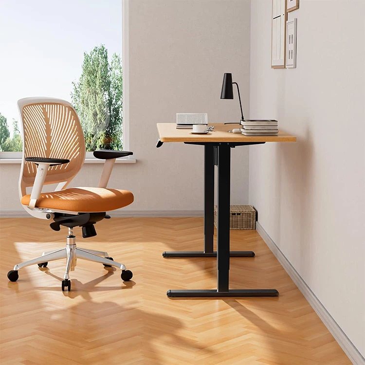 Standing Desk Frame Electric Table Metal Frame Ergonomic 28 to 46 Inch Height Adjustable Steel Table Base 20x40 Inch Table Top
