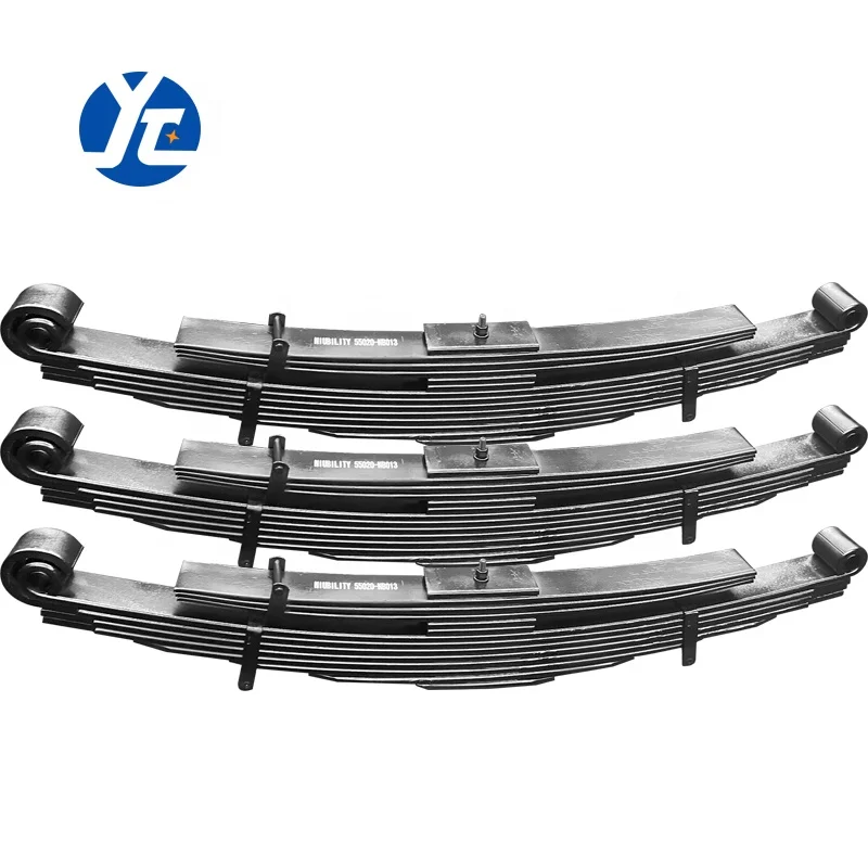Leaf springs of main and auxiliary trucks of heavy trucks