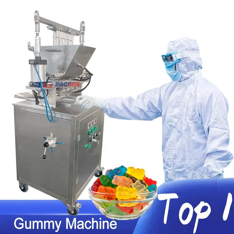 Mini vitamin gelatin gummy jelly bear candy making machine