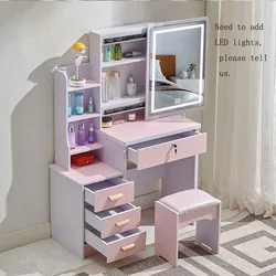 2021 luxury Mirrored Dressing Table Set bedroom dresser and drawer