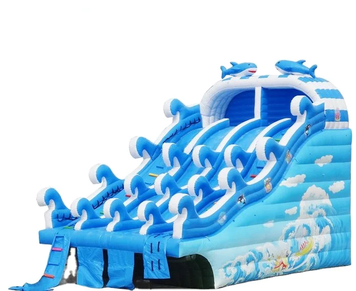 PVC 11.5x6.5x9M big inflatable water slides for pool
