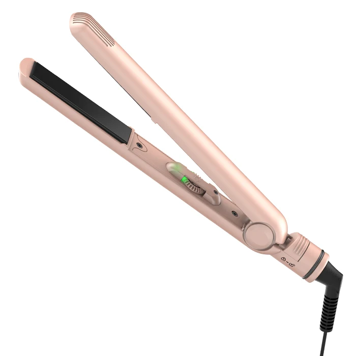 2023 best-selling high-quality PTC fast heating two in one hair straightener and curler LED display negative ion hair straighten
